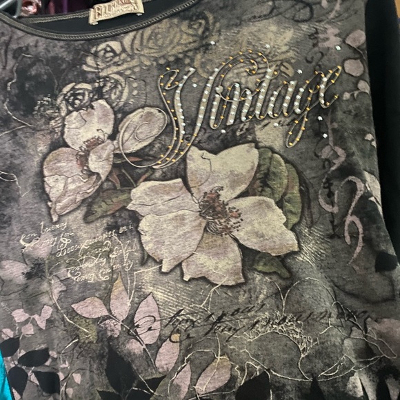 Vintage Rhinestone Shirt - Picture 2 of 2